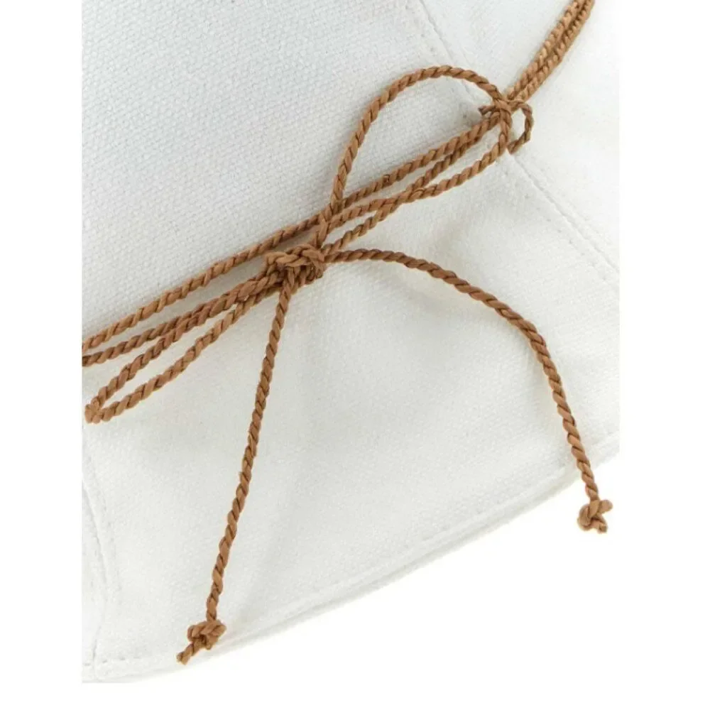 NWT Helen Kaminski Balu Cloche Bucket Hat packable cotton raffia